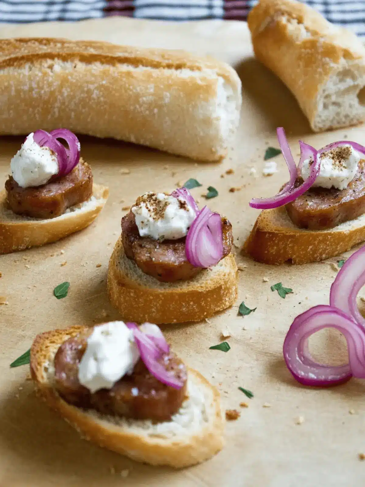 Sausage and Goat Cheese Crostini for Effortless Entertaining 3 Sausage and Goat Cheese Crostini