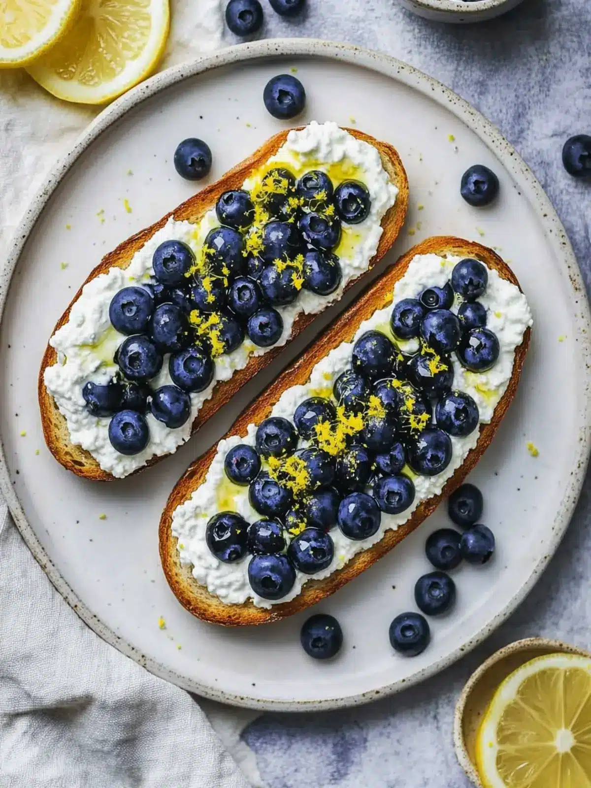 Lemon Blueberry Ricotta Toast: A Quick, Nutritious Delight 2 Lemon Blueberry Ricotta Toast