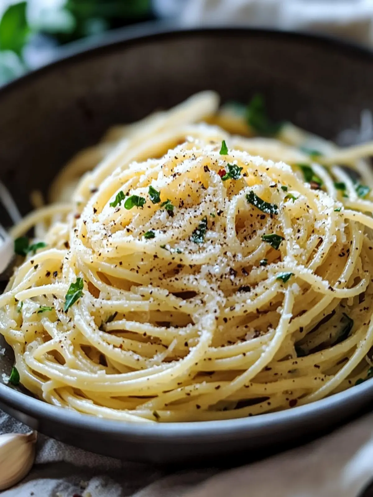 Savor Italian Pasta with Garlic Olive Oil Sauce in 20 Minutes 4 Italian Pasta with Garlic Olive Oil Sauce