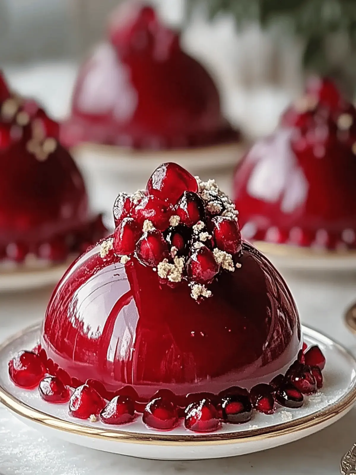 Create Stunning Glossy Pomegranate Mousse Domes at Home 2 Glossy Pomegranate Mousse Domes