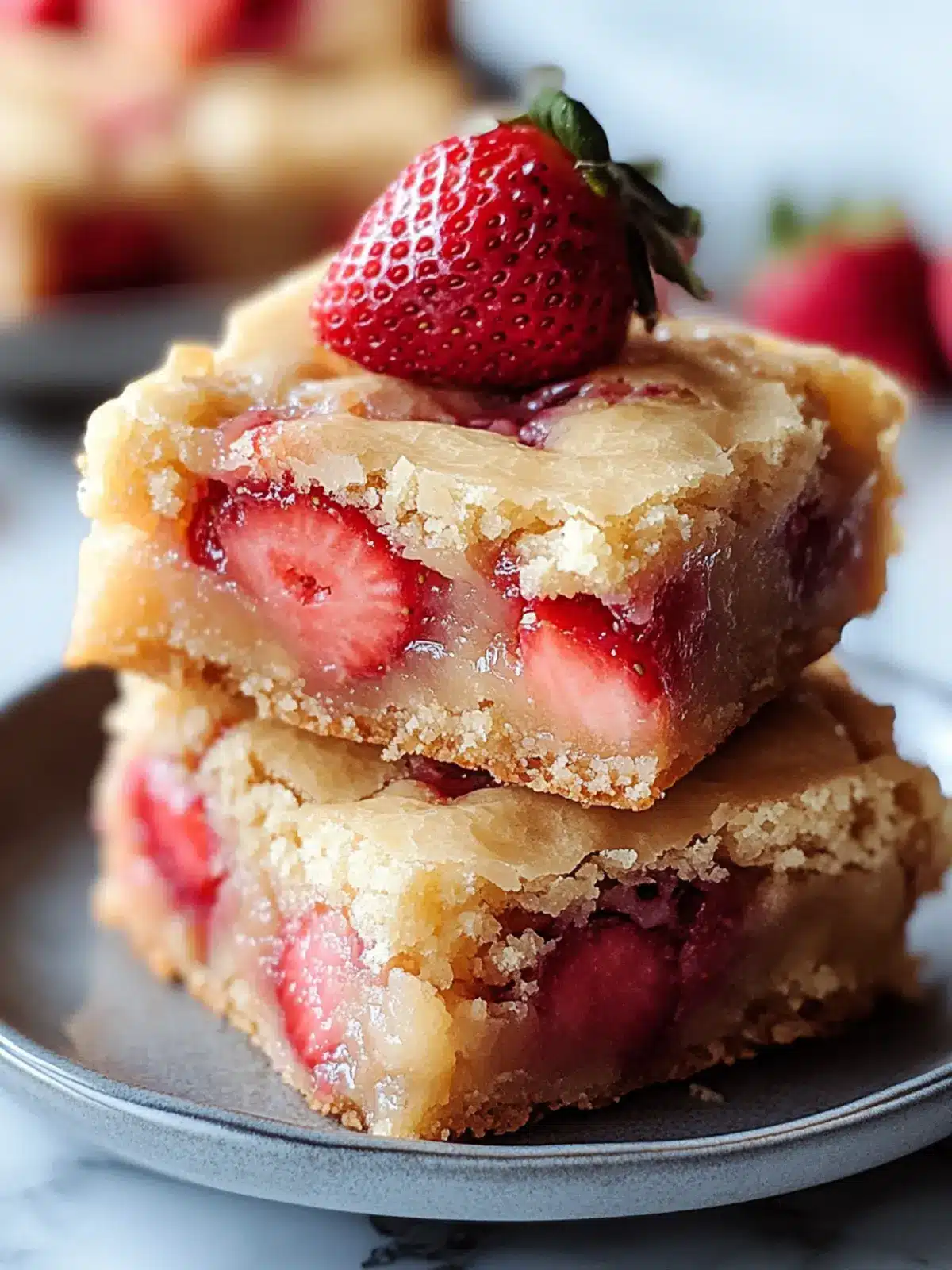 Sweet Strawberry Lemon Blondies for a Sunny Summer Treat 2 Strawberry Lemon Blondies