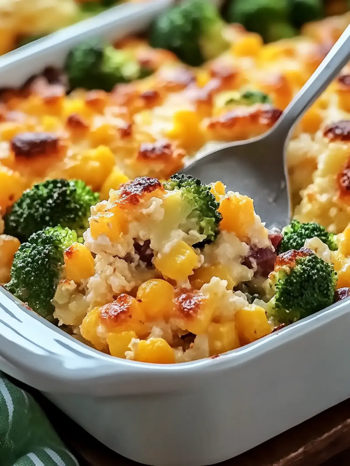 Savory Vegetable Casserole with Creamy Cheese Goodness 4 Vegetable Casserole