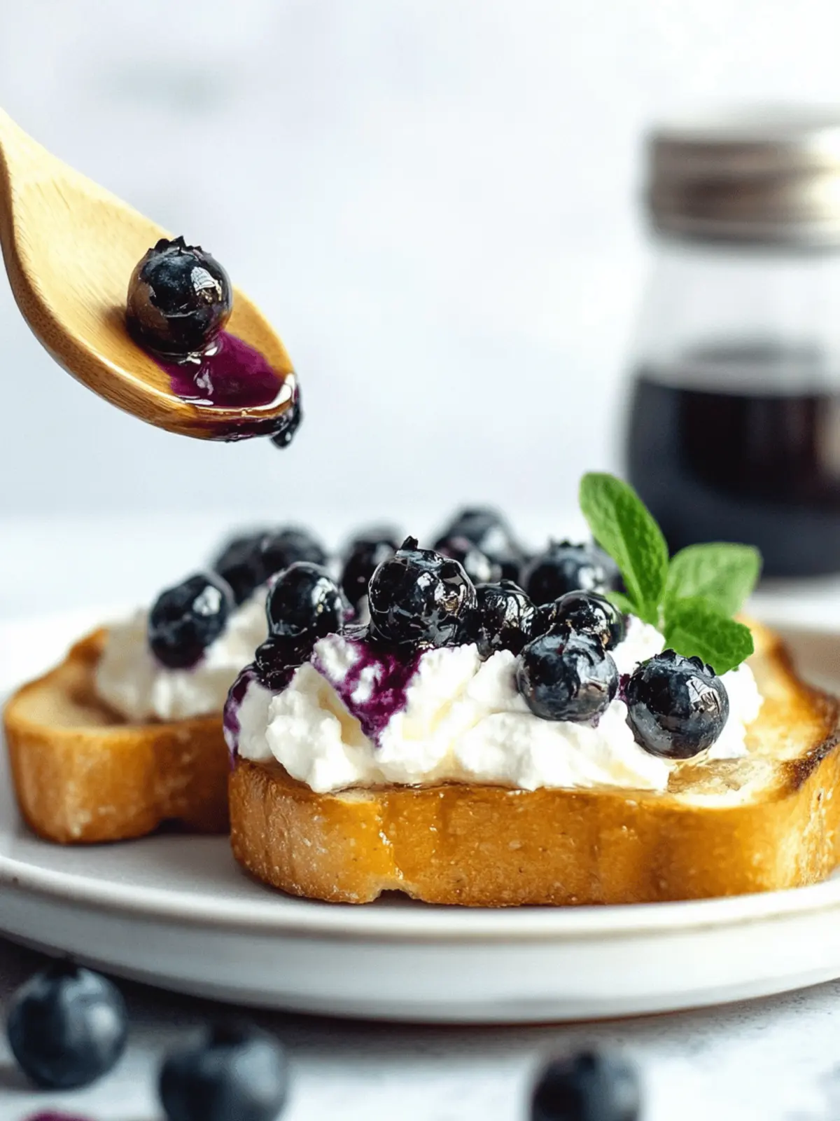 Luxurious Blueberry Toast with Whipped Ricotta Bliss 4 Blueberry Toast with Whipped Ricotta