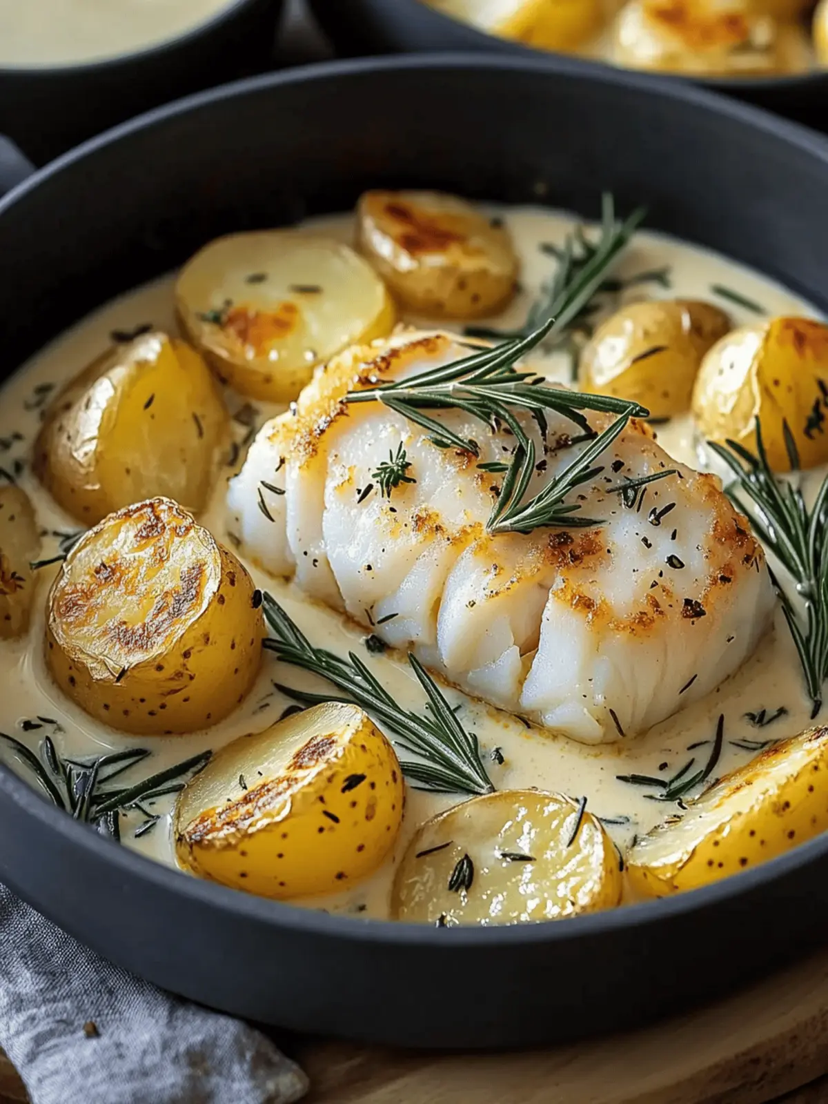 Cod & Potatoes in Rosemary Cream Sauce That's Pure Comfort 2 Cod & Potatoes in Rosemary Cream Sauce That's Pure Comfort