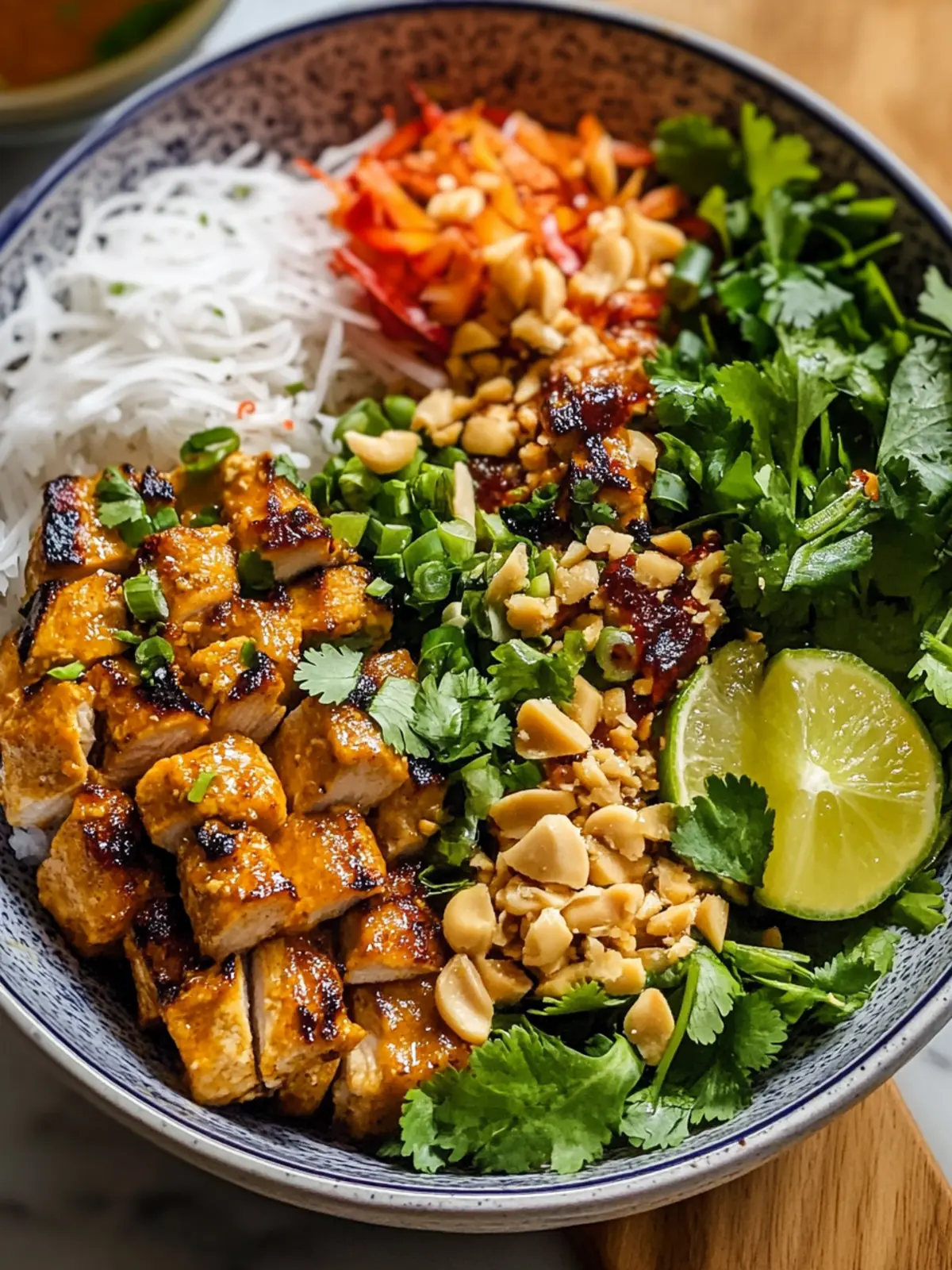 Chicken Satay Spring Roll Bowls for Flavor-Packed Dinners 3 Chicken Satay Spring Roll Bowls