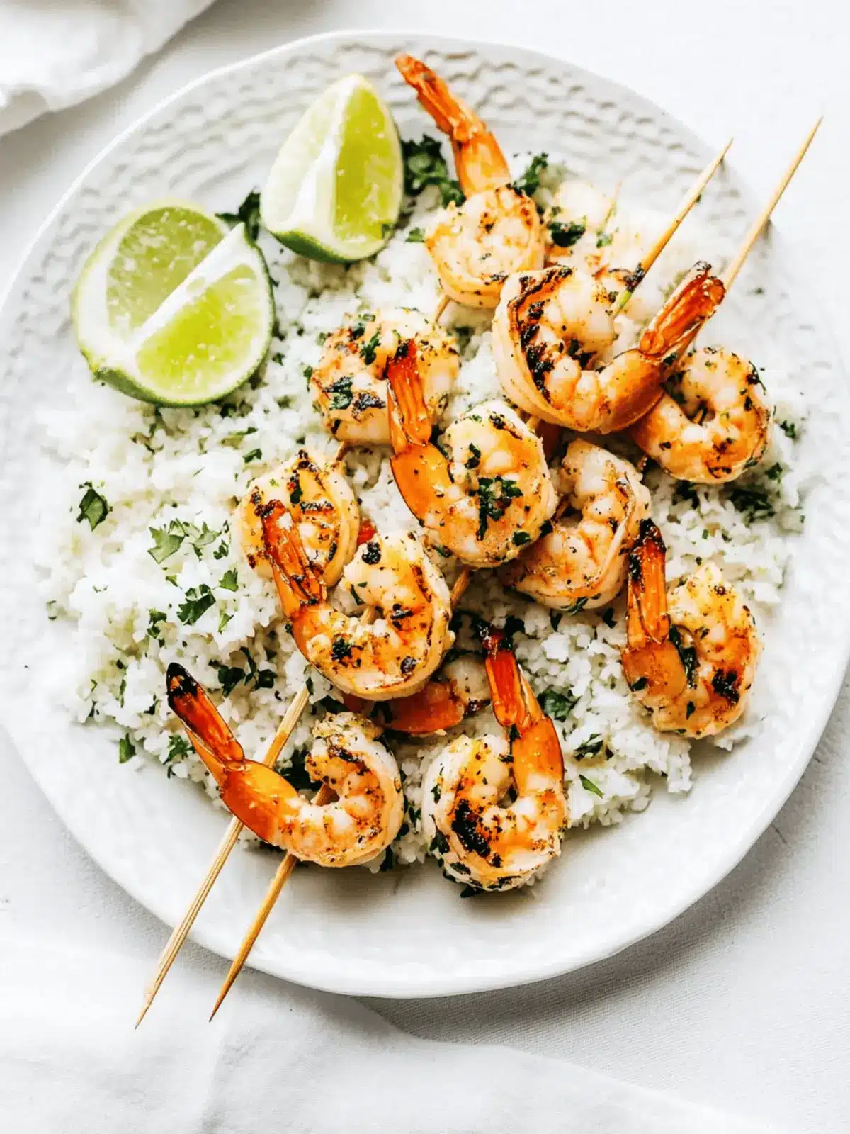 Zesty Grilled Lime Cilantro Shrimp Skewers for Summer Bliss 4 Grilled Lime Cilantro Shrimp Skewers
