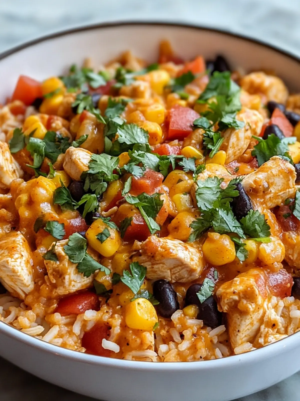 One-Pot Cheesy Southwest Chicken & Rice: Easy Comfort Delight 2 One-Pot Cheesy Southwest Chicken & Rice