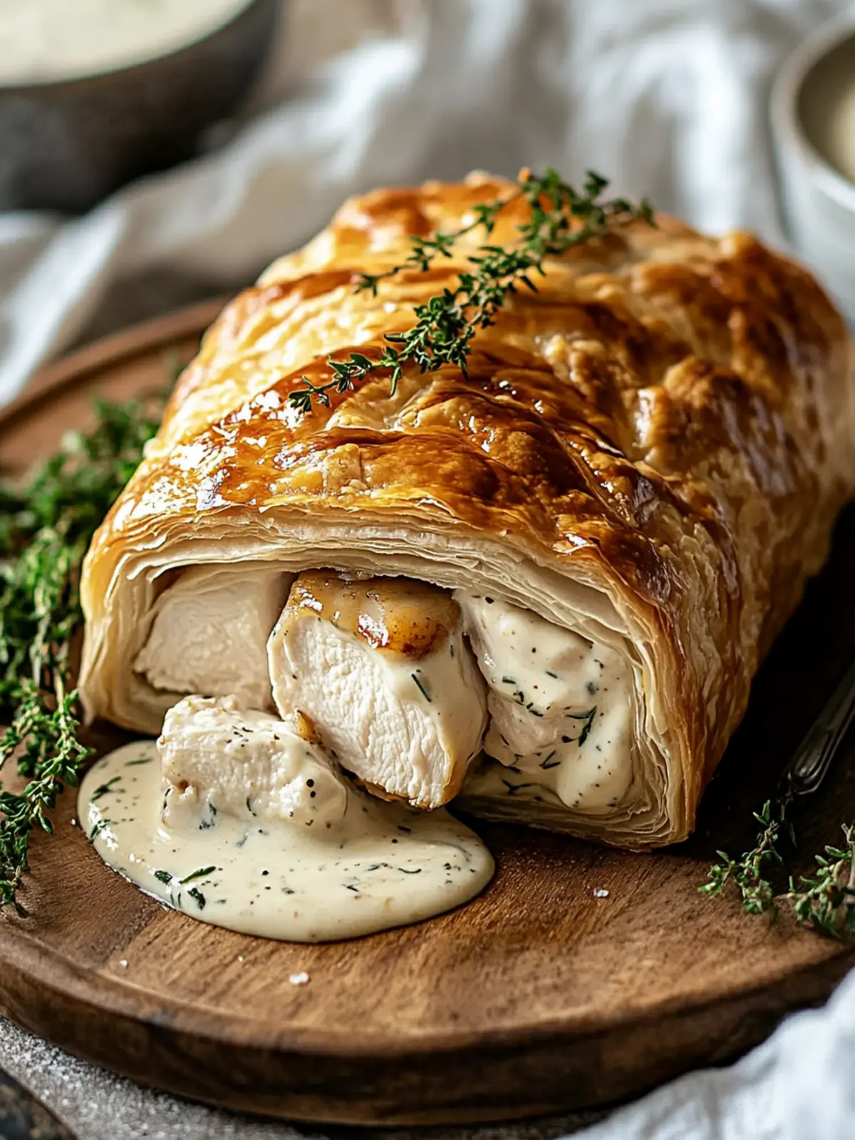 Irresistible Chicken Wellington with Dijon Cream Sauce Delight 4 Chicken Wellington with Dijon Cream Sauce