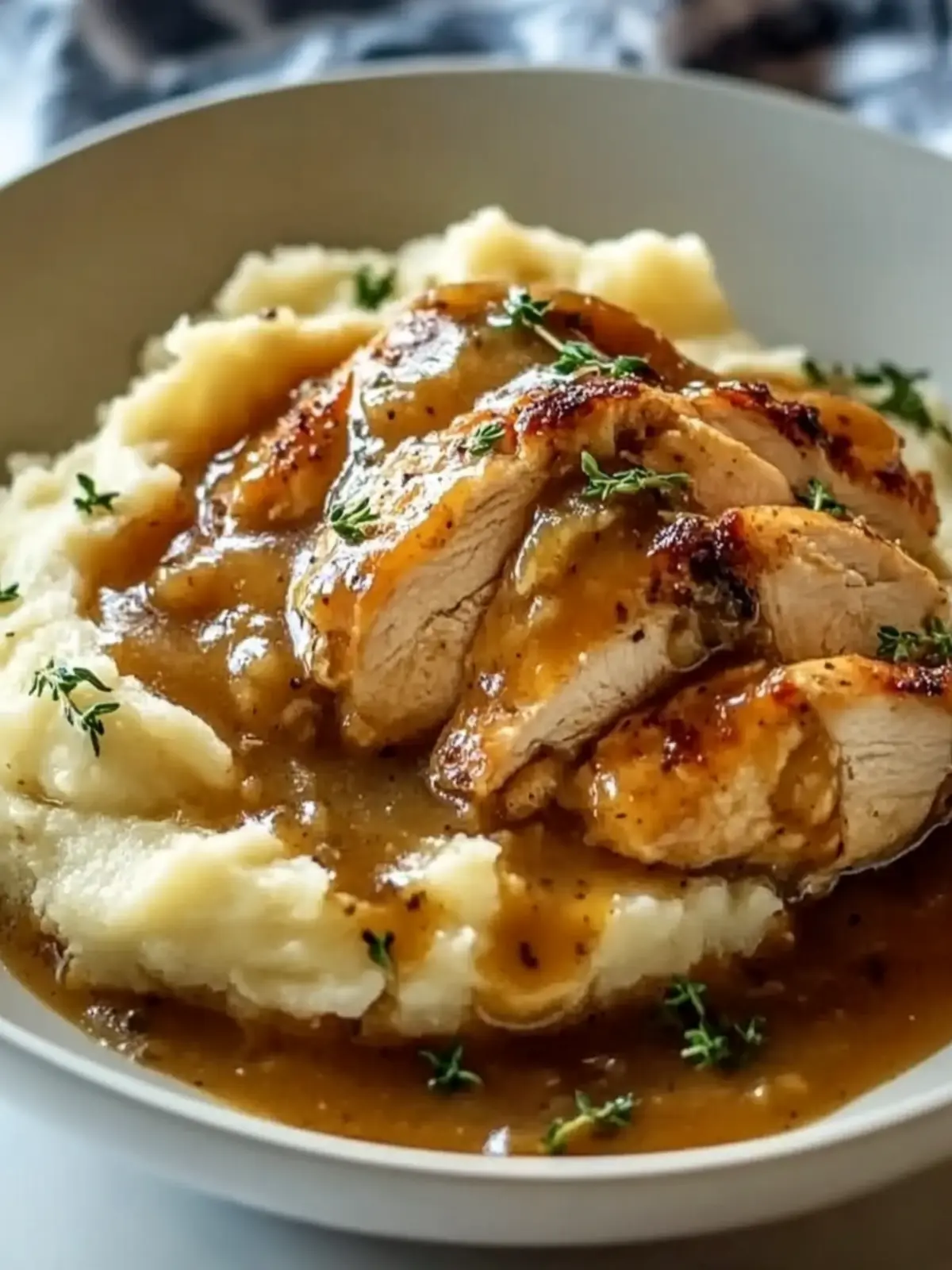 Chicken and Garlic Gravy with Cheesy Mashed Potatoes Joy 4 Chicken and Garlic Gravy with Cheesy Mashed Potatoes