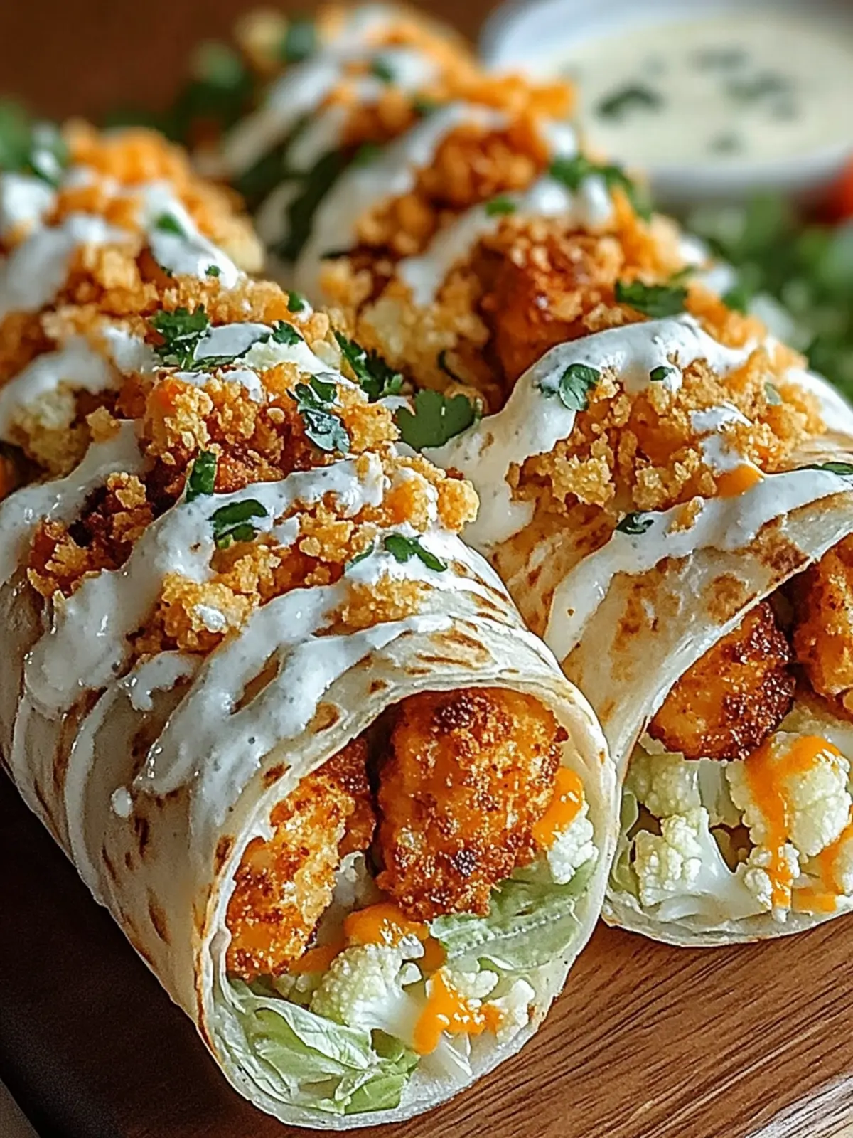 Spicy Buffalo Cauliflower Wraps: Your New Favorite Meal! 3 Spicy Buffalo Cauliflower Wraps