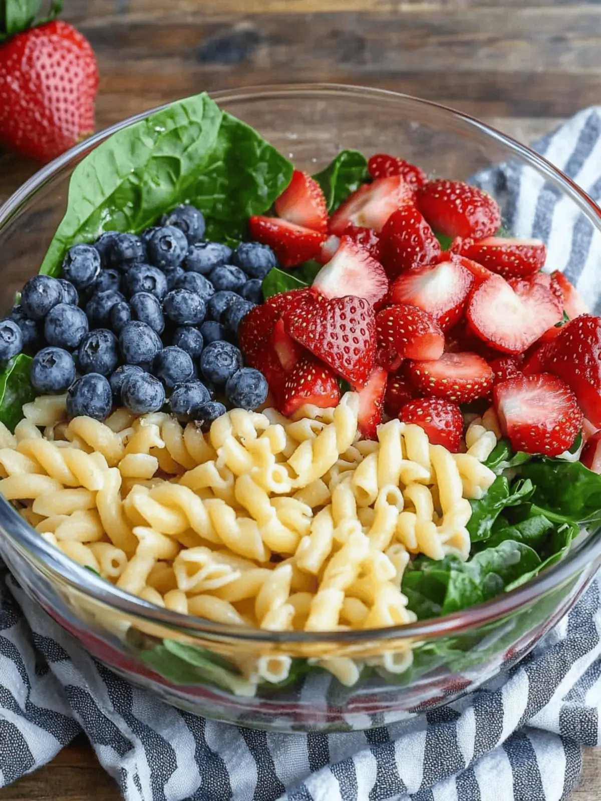 Spinach & Strawberry Pasta Salad A Summer Freshness Boost 3 Spinach & Strawberry Pasta Salad