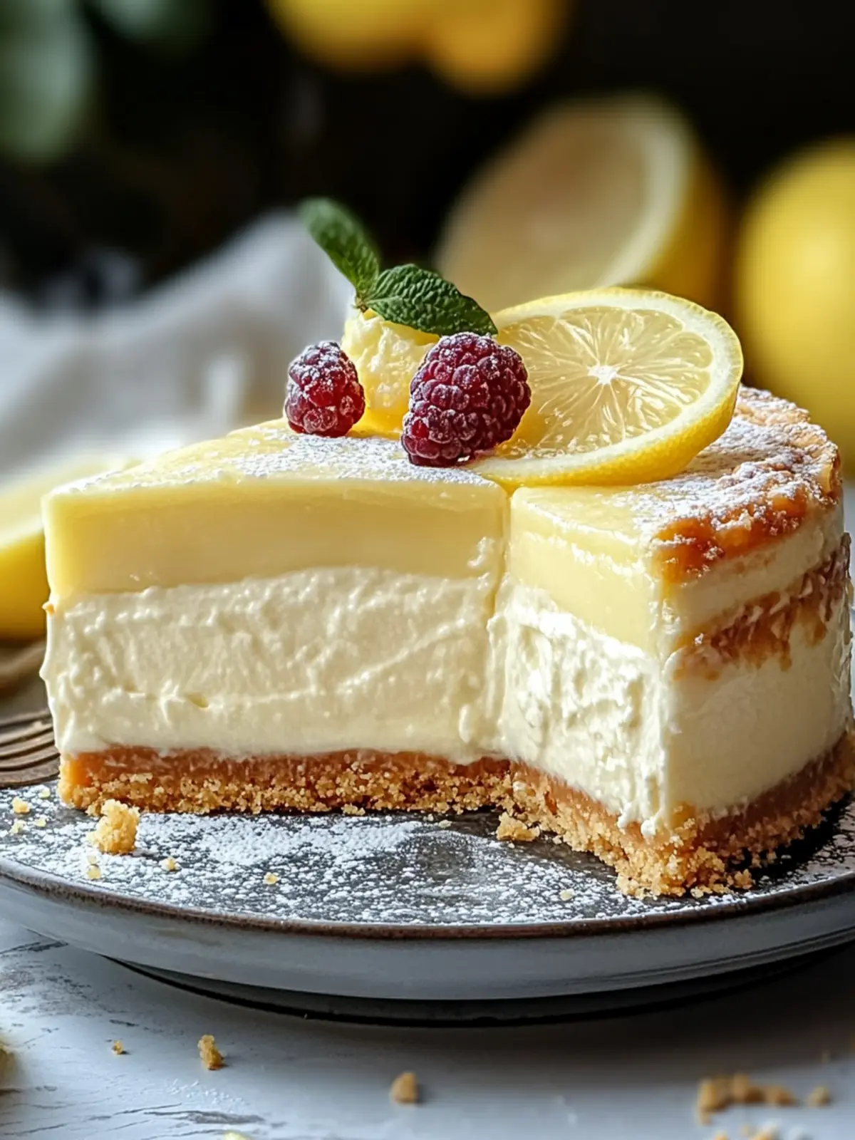 Lemon Cheesecake Delight: Creamy, Zesty Bliss Awaits You 3 Lemon Cheesecake Delight