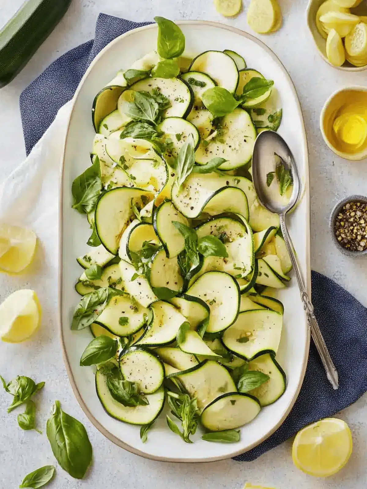 Delicious Zucchini Salad with Lemon Vinaigrette in Minutes 3 Zucchini Salad