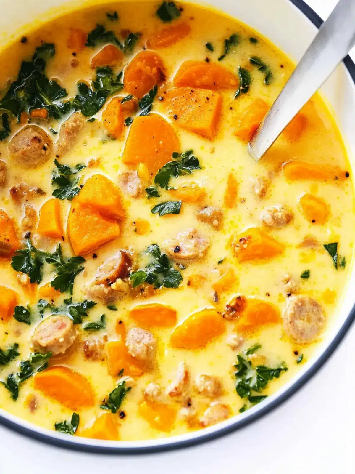 Creamy Sweet Potato and Sausage Soup for Cozy Nights 3 Creamy Sweet Potato and Sausage Soup