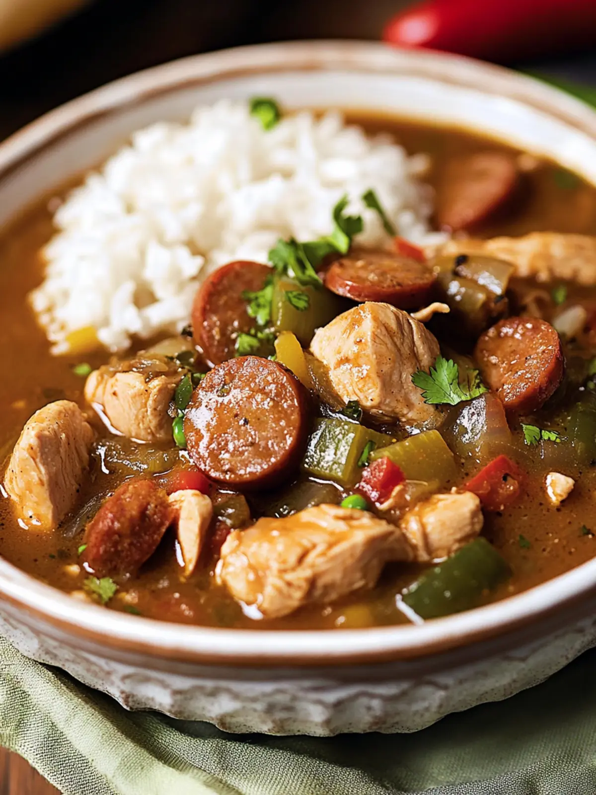 Savory Orleans Cajun Chicken and Sausage Gumbo That Wows! 3 Orleans Cajun Chicken and Sausage Gumbo