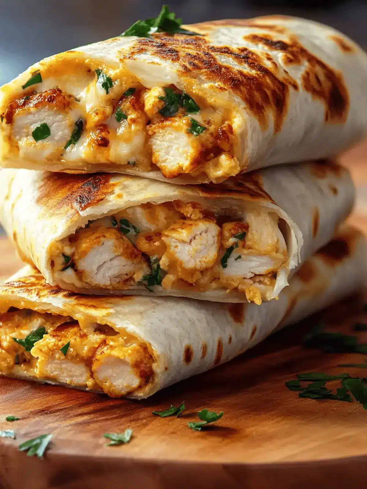 Melt-in-Your-Mouth Ooey-Gooey Cheesy Garlic Chicken Wraps 2 Ooey-Gooey Cheesy Garlic Chicken Wraps