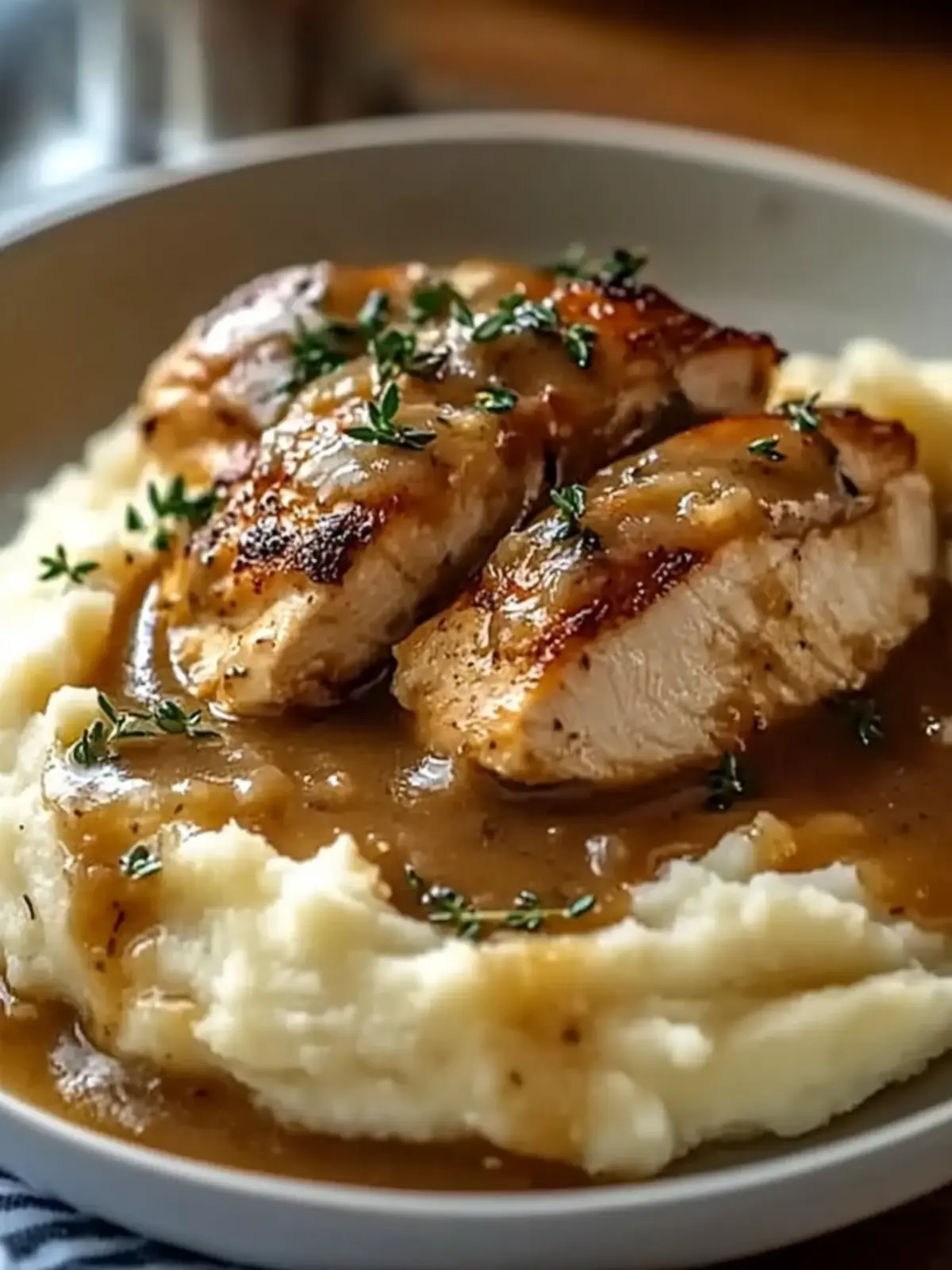 Chicken and Garlic Gravy with Cheesy Mashed Potatoes Joy 2 Chicken and Garlic Gravy with Cheesy Mashed Potatoes