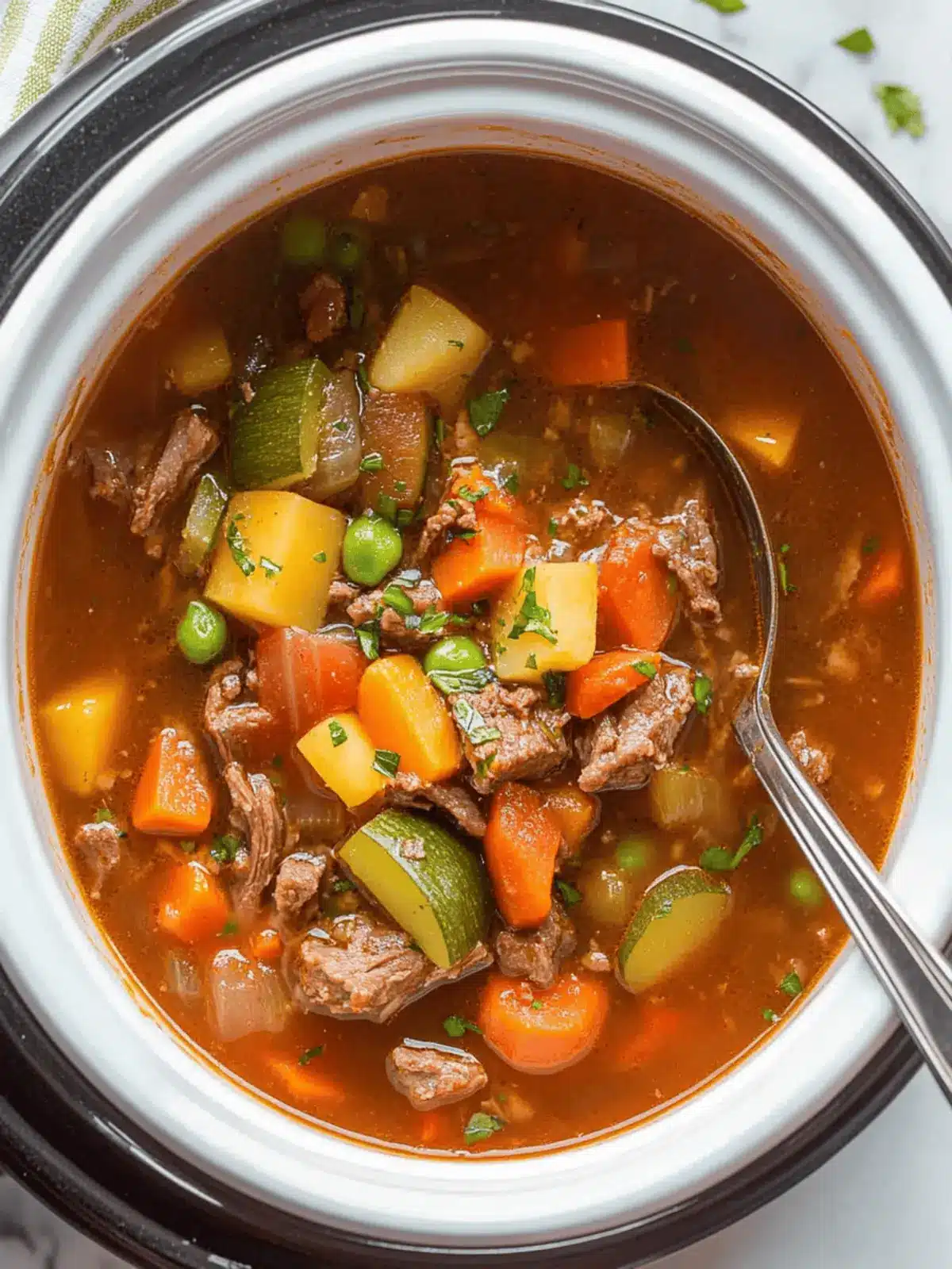 Crockpot Vegetable Beef Soup Recipe for Cozy Comfort Nights 2 Crockpot Vegetable Beef Soup Recipe for Cozy Comfort Nights
