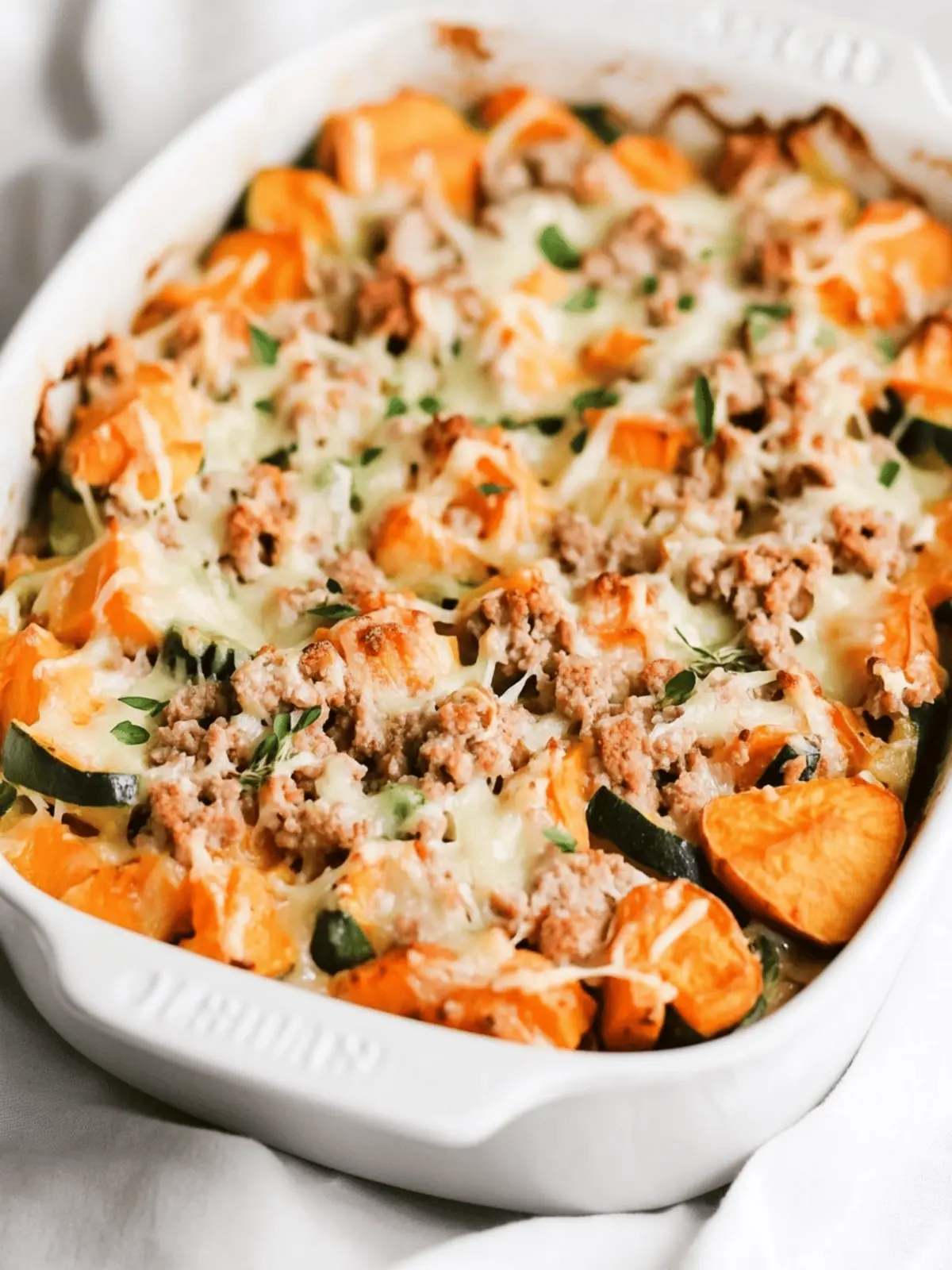 Ground Turkey Sweet Potato Bake: A Cheesy Family Favorite 2 Ground Turkey Sweet Potato Bake