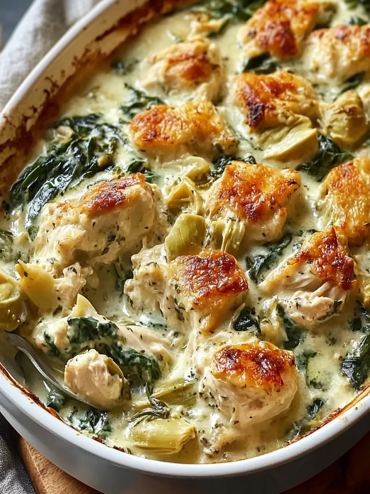 Spinach and Artichoke Chicken Casserole for Cozy Nights 2 Spinach and Artichoke Chicken Casserole