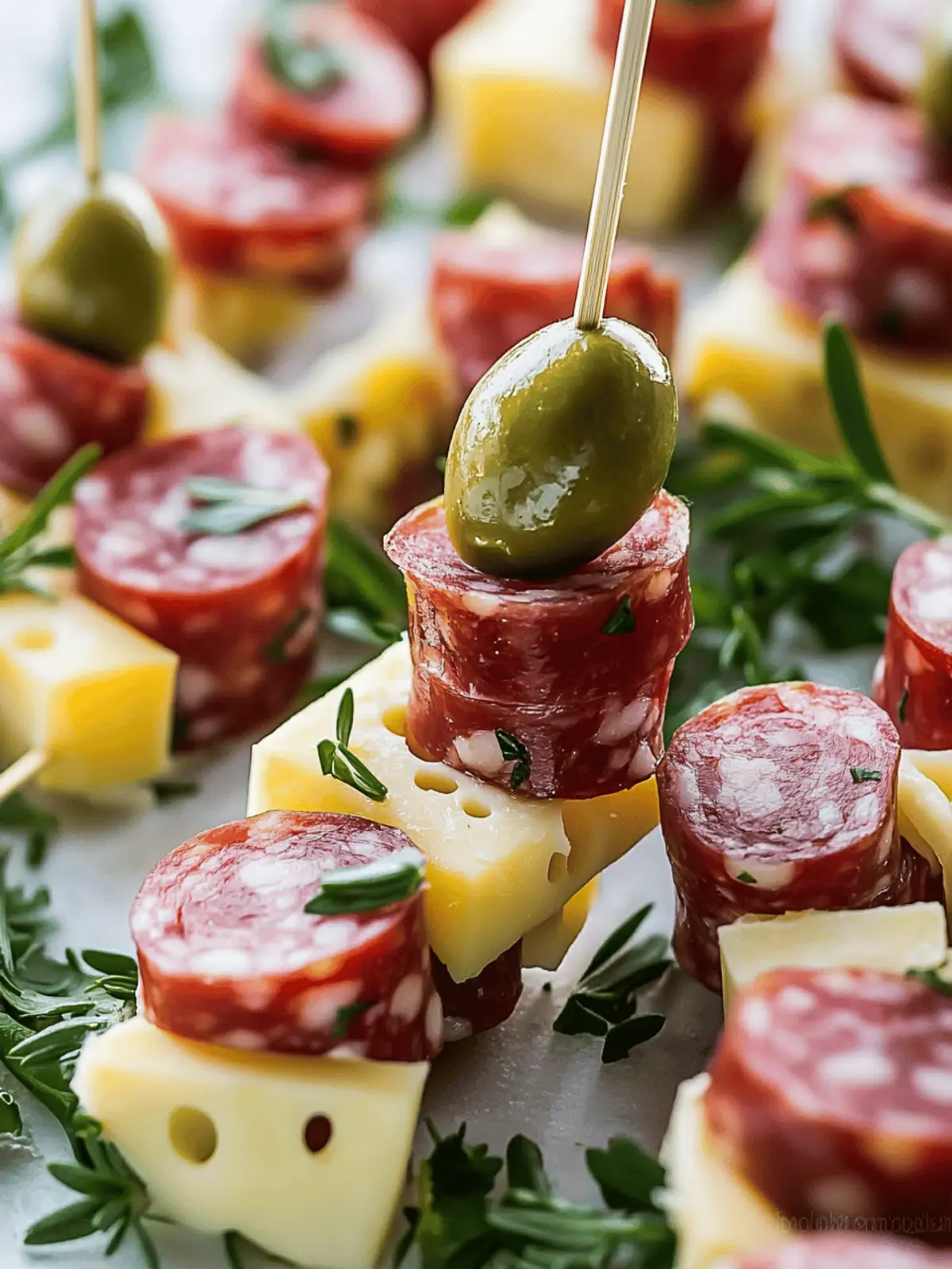 Savory Salami and Cheese Skewers in Just 10 Minutes! 2 Salami and Cheese Skewers