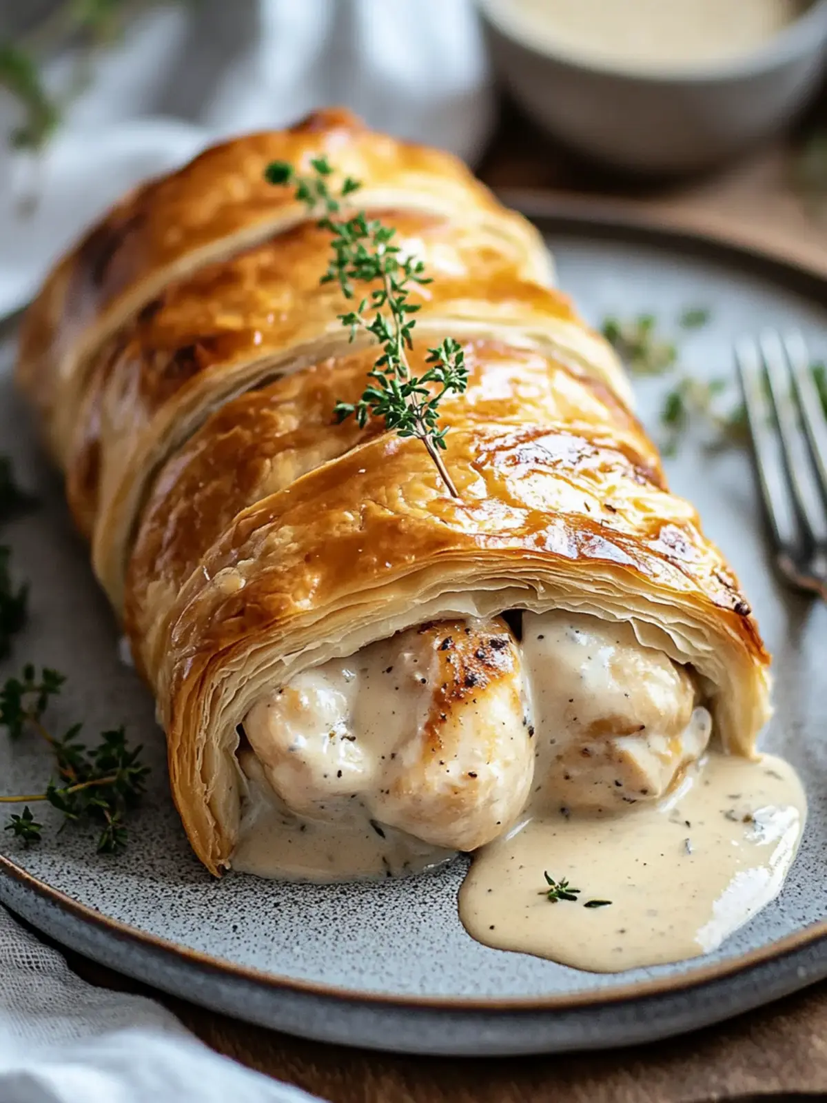 Irresistible Chicken Wellington with Dijon Cream Sauce Delight 3 Chicken Wellington with Dijon Cream Sauce