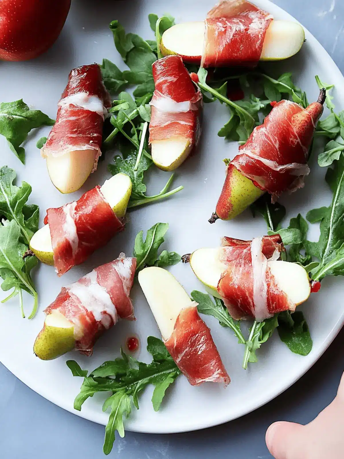 Deliciously Easy Prosciutto Wrapped Pears with Arugula Bliss 3 Easy Prosciutto Wrapped Pears with Arugula