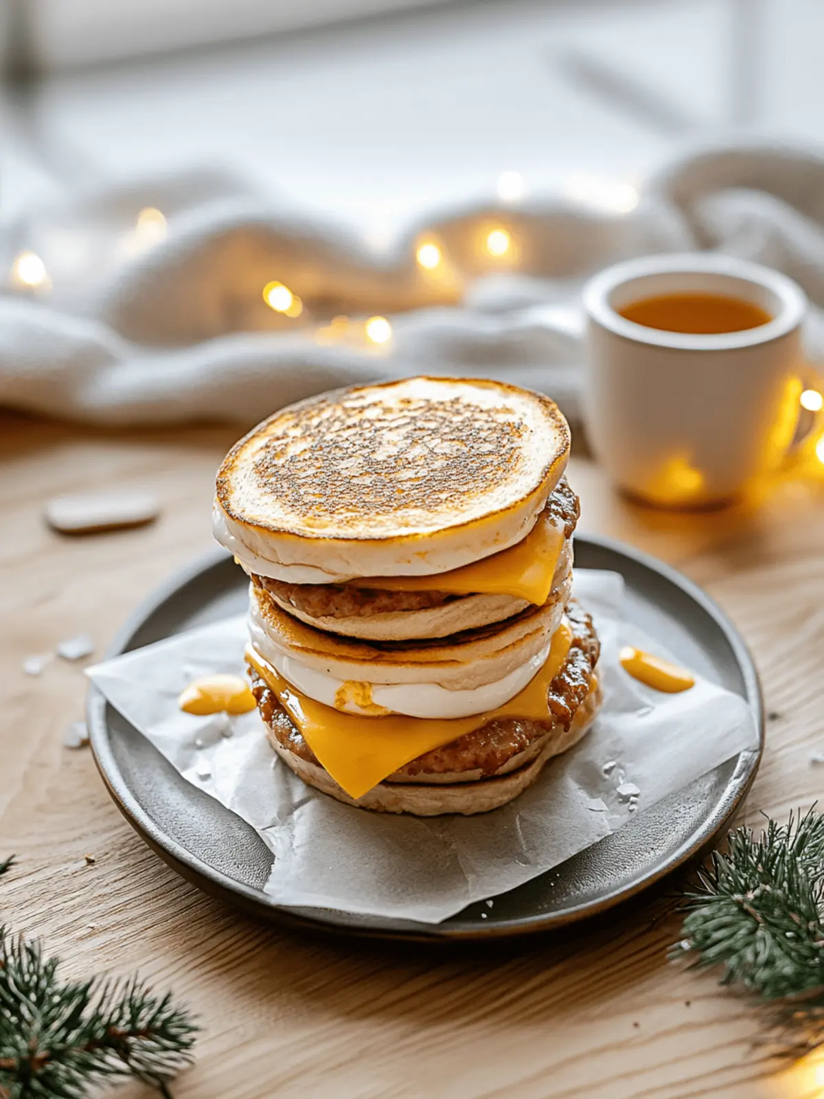 Satisfy Mornings with Sausage & Egg Breakfast Sandwiches 2 Sausage & Egg Breakfast Sandwiches