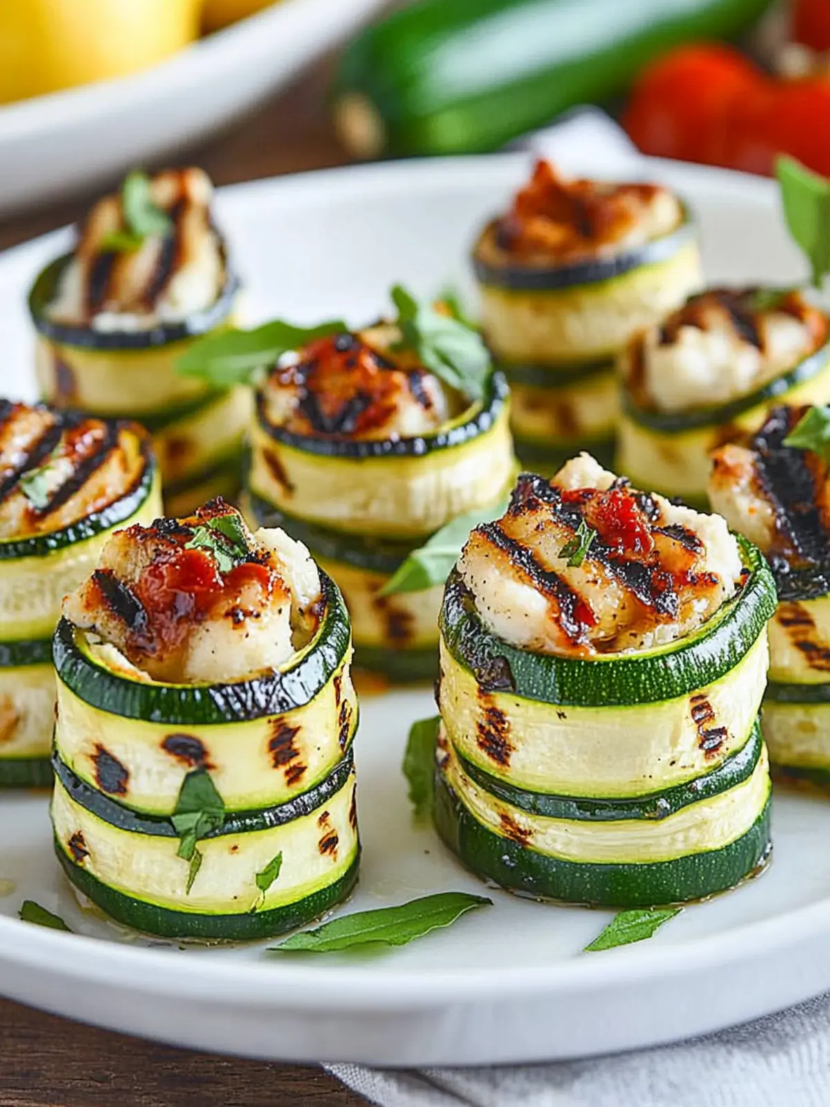 Savory Grilled Zucchini Rollups Stuffed with Lemon Bliss 3 Grilled Zucchini Rollups Stuffed with Lemon