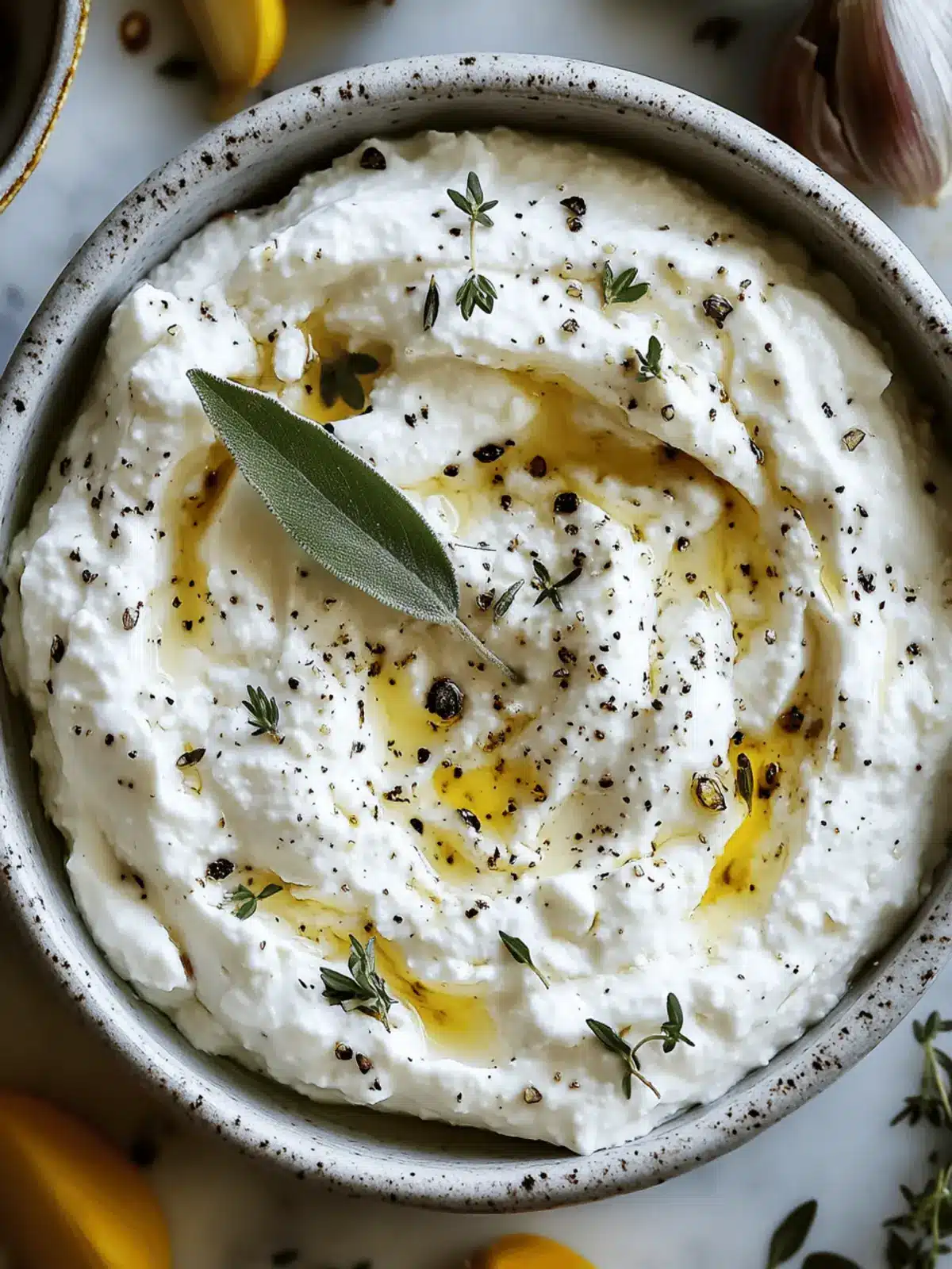 Creamy Roasted Garlic and Herb Whipped Feta Delight 4 Roasted Garlic and Herb Whipped Feta