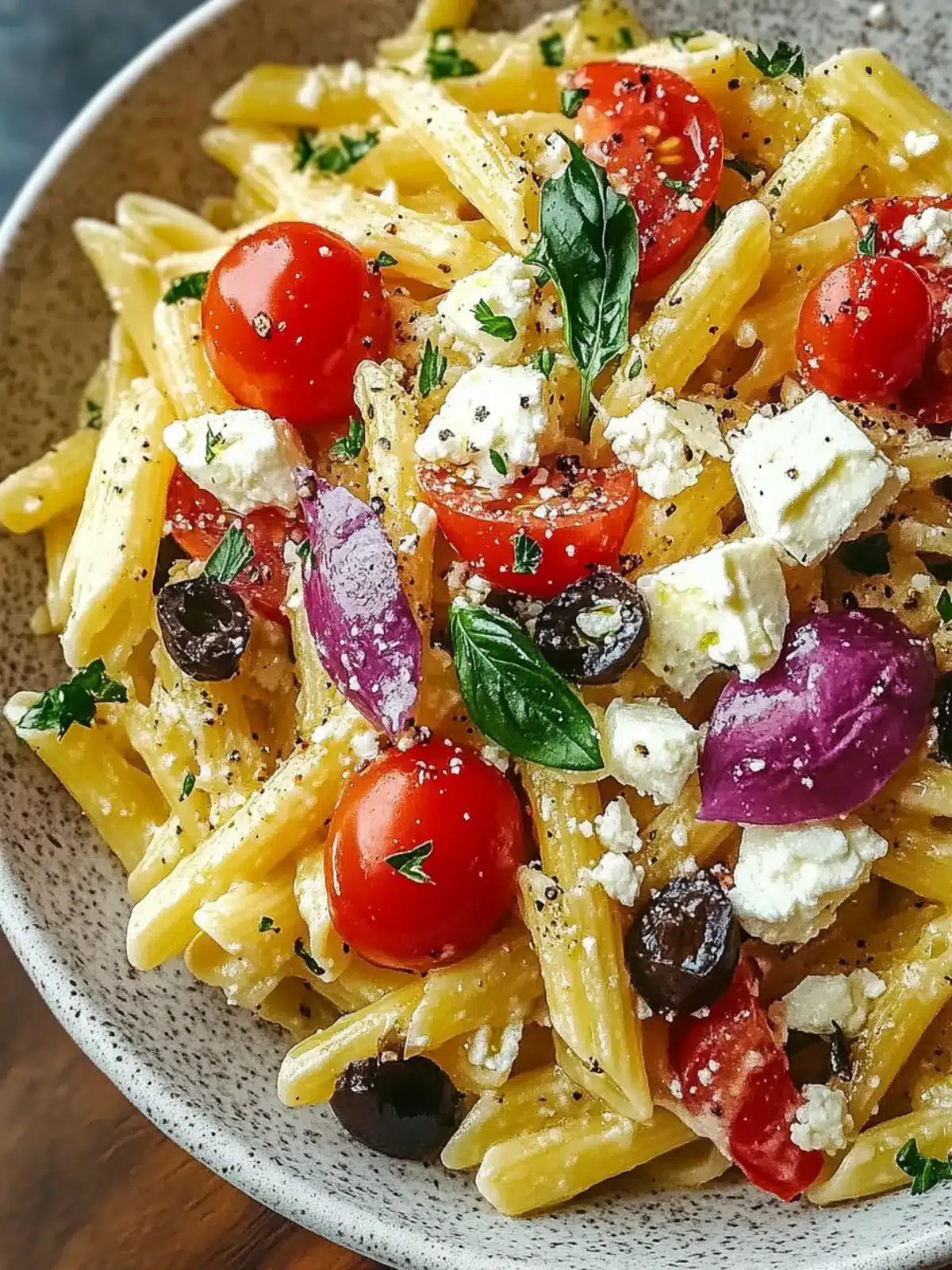Mediterranean Greek Pasta with Feta: A Flavorful Feast! 3 Mediterranean Greek Pasta with Feta