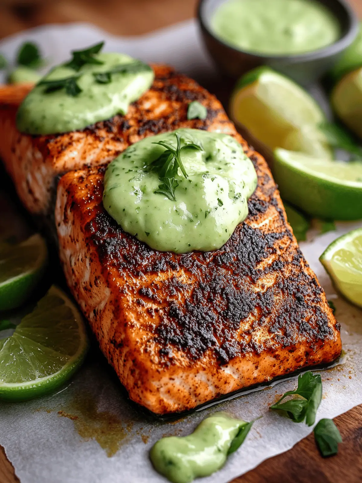 Baked Cajun Salmon and Avocado Lime Sauce for Flavor Lovers 2 Baked Cajun Salmon And Avocado Lime Sauce