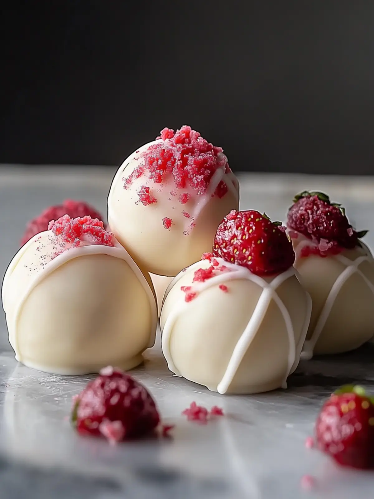 Decadent No-Bake Strawberry Cheesecake Truffle Balls Recipe 4 Strawberry Cheesecake Truffle Balls
