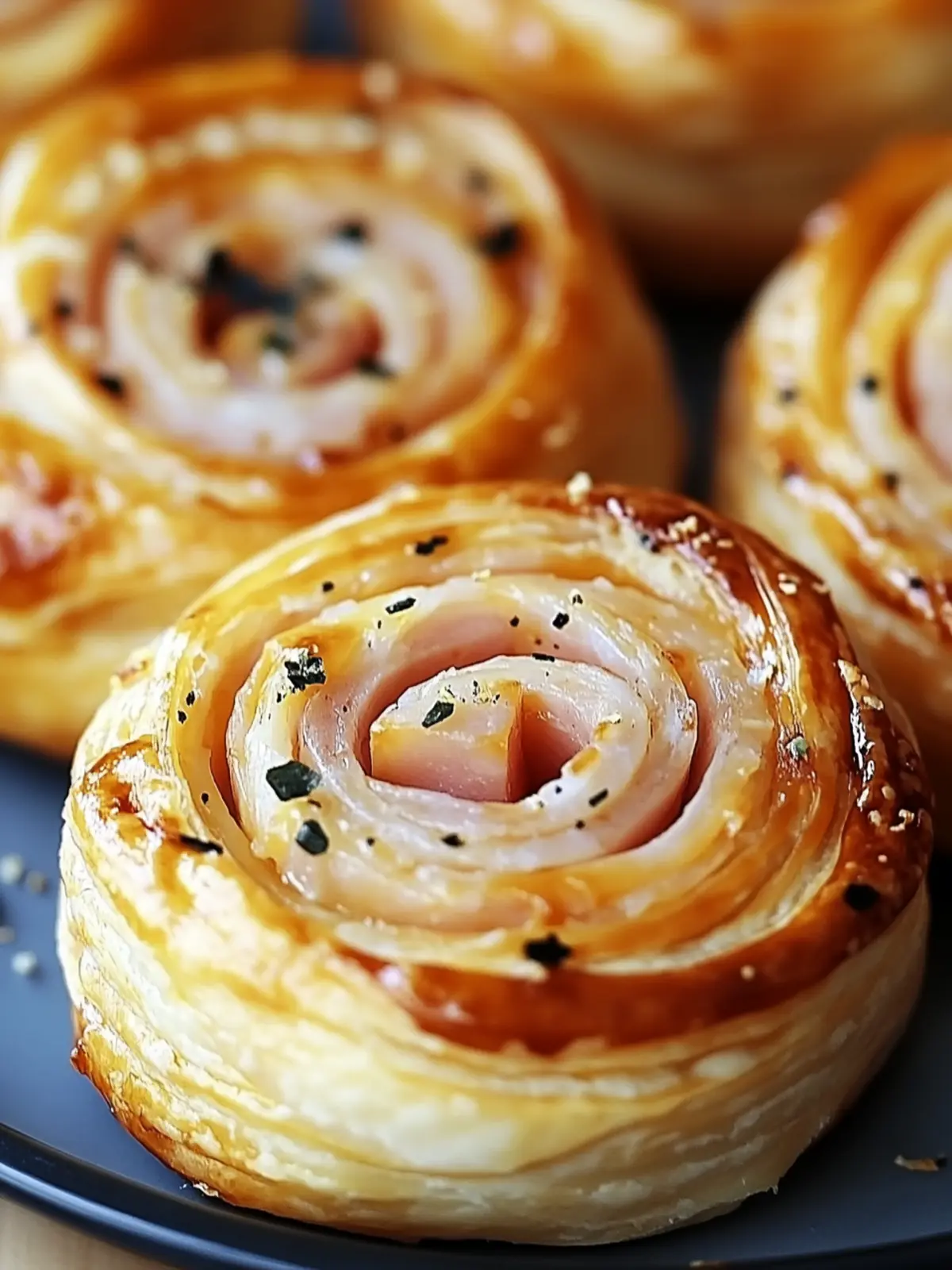 Ham and Cheese Puff Pastry Pinwheels: Irresistibly Easy Snack 2 Ham and Cheese Puff Pastry Pinwheels