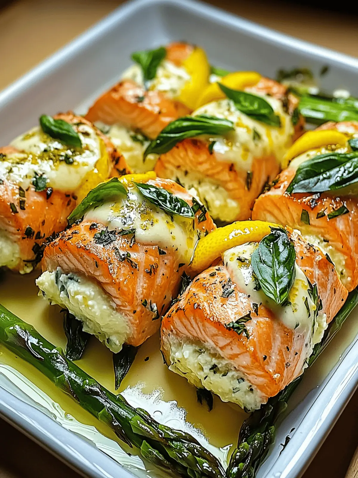 Asparagus and Lemon Basil Ricotta Salmon Rolls with Zesty Sauce 2 Asparagus and Lemon Basil Ricotta Stuffed Salmon Rolls with Lemon Sauce