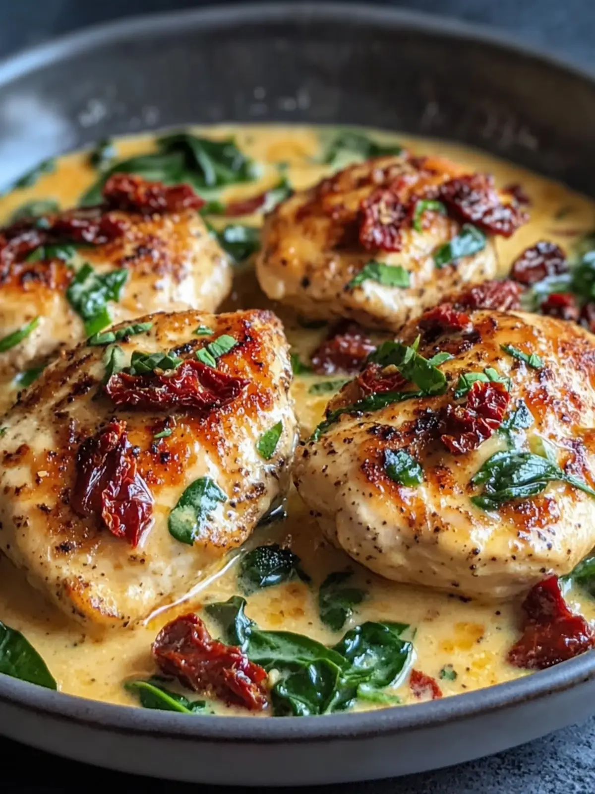 Creamy Keto Tuscan Chicken with Spinach and Sun-Dried Tomatoes Delight 3 Creamy Keto Tuscan Chicken with Spinach and Sun-Dried Tomatoes