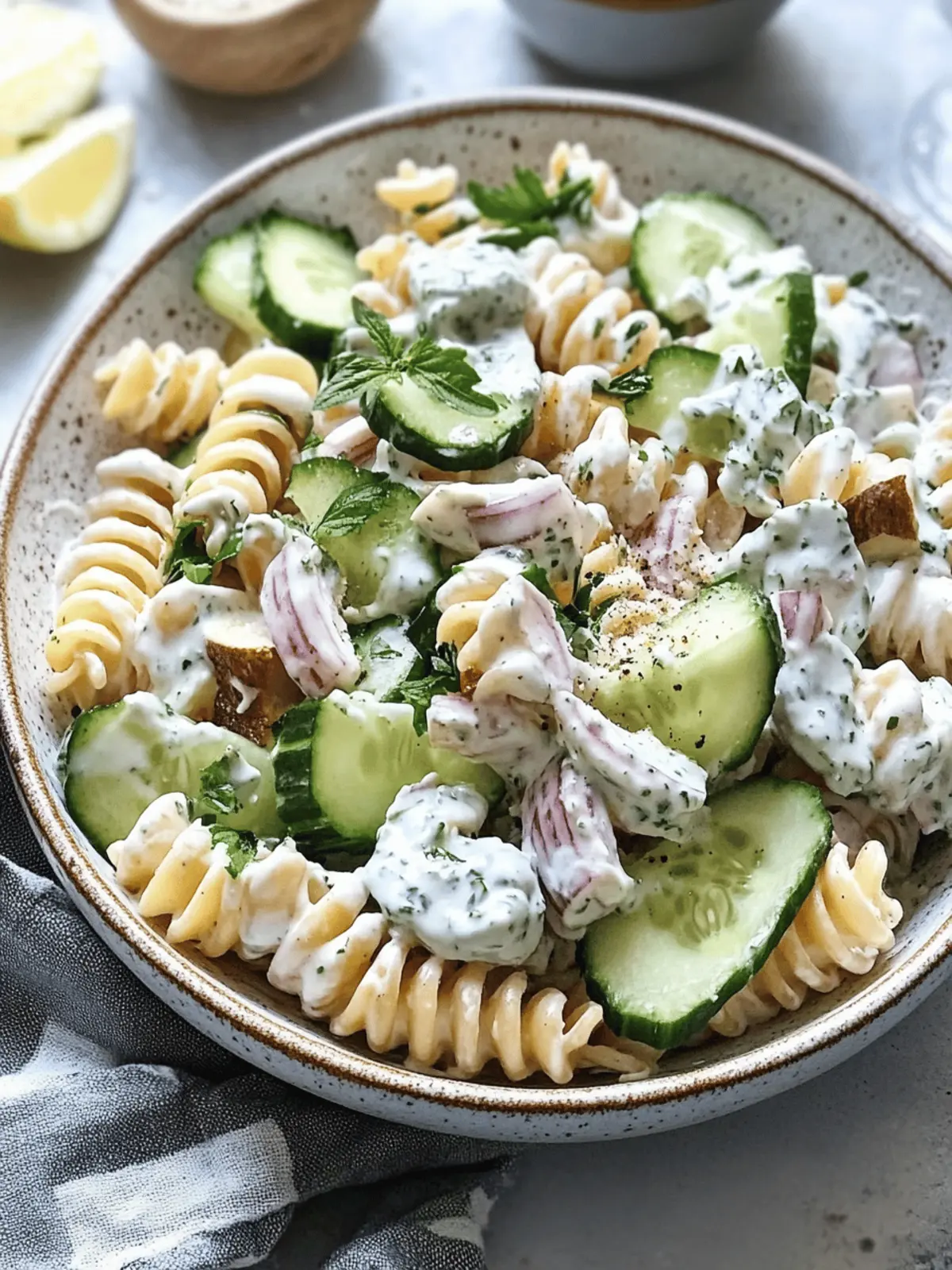Refreshing Tzatziki Pasta Salad Recipe for Summer Joy 4 Tzatziki Pasta Salad Recipe