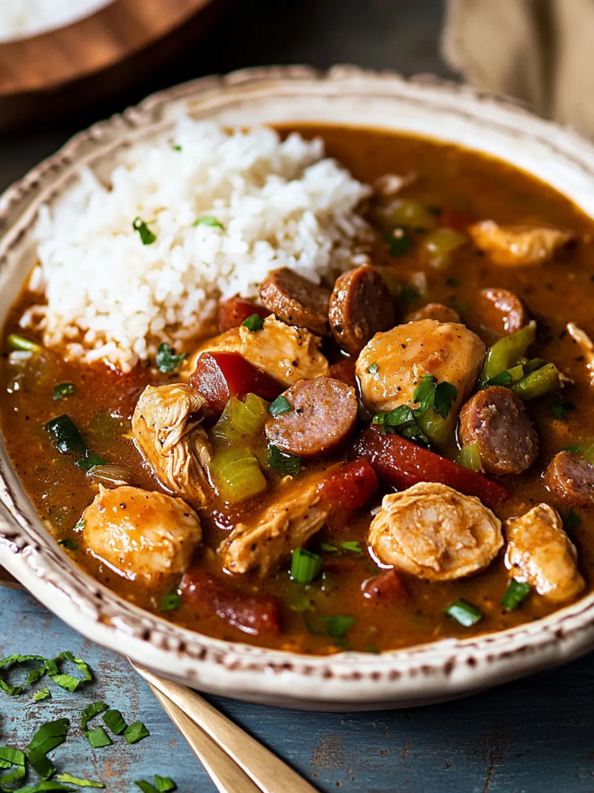 Savory Orleans Cajun Chicken and Sausage Gumbo That Wows! 2 Orleans Cajun Chicken and Sausage Gumbo