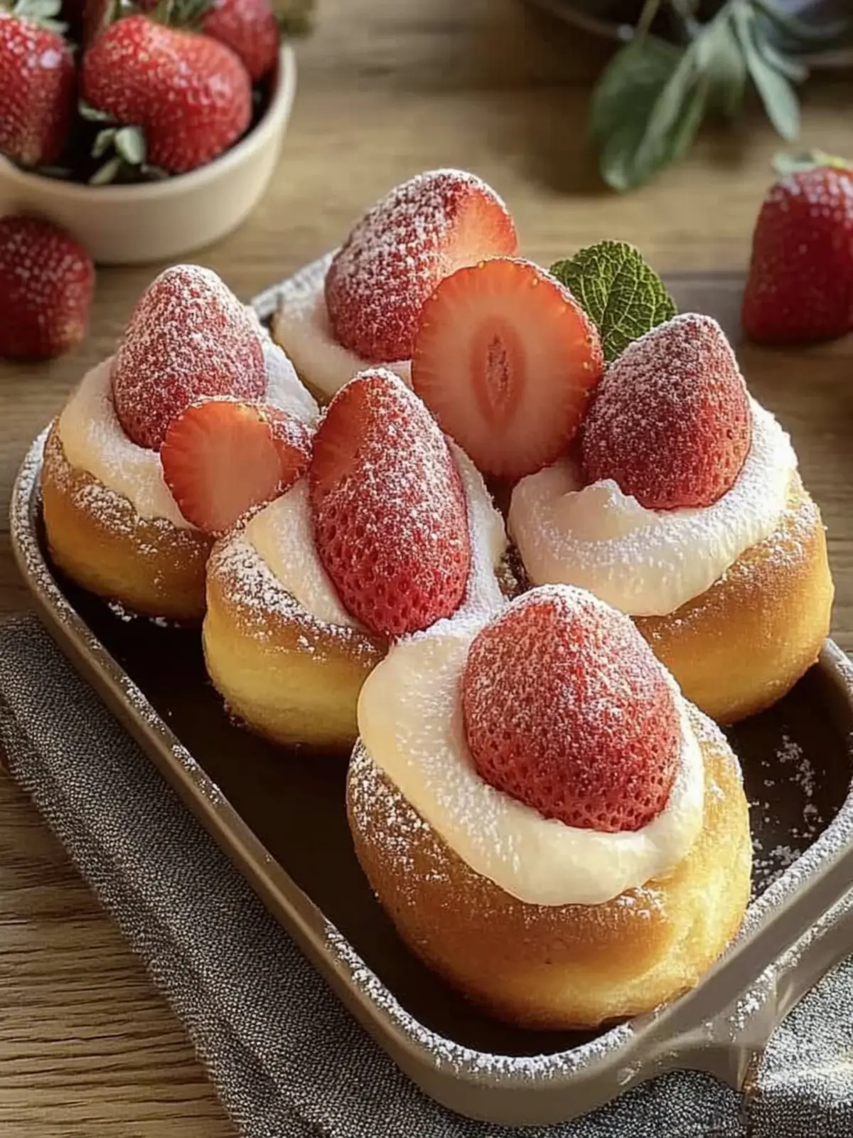 Fluffy Easy Strawberry Cheesecake Stuffed Donuts You ll Love 2 Easy strawberry cheesecake stuffed donuts