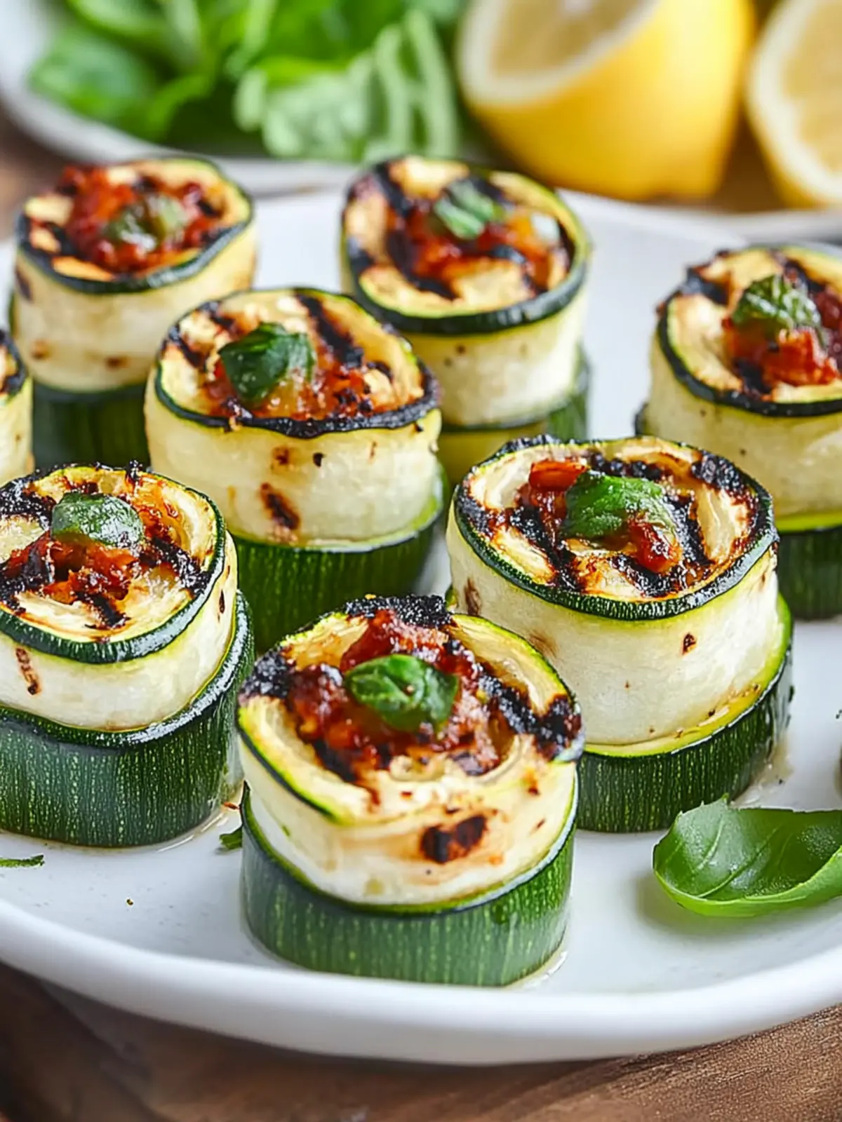 Savory Grilled Zucchini Rollups Stuffed with Lemon Bliss 2 Grilled Zucchini Rollups Stuffed with Lemon