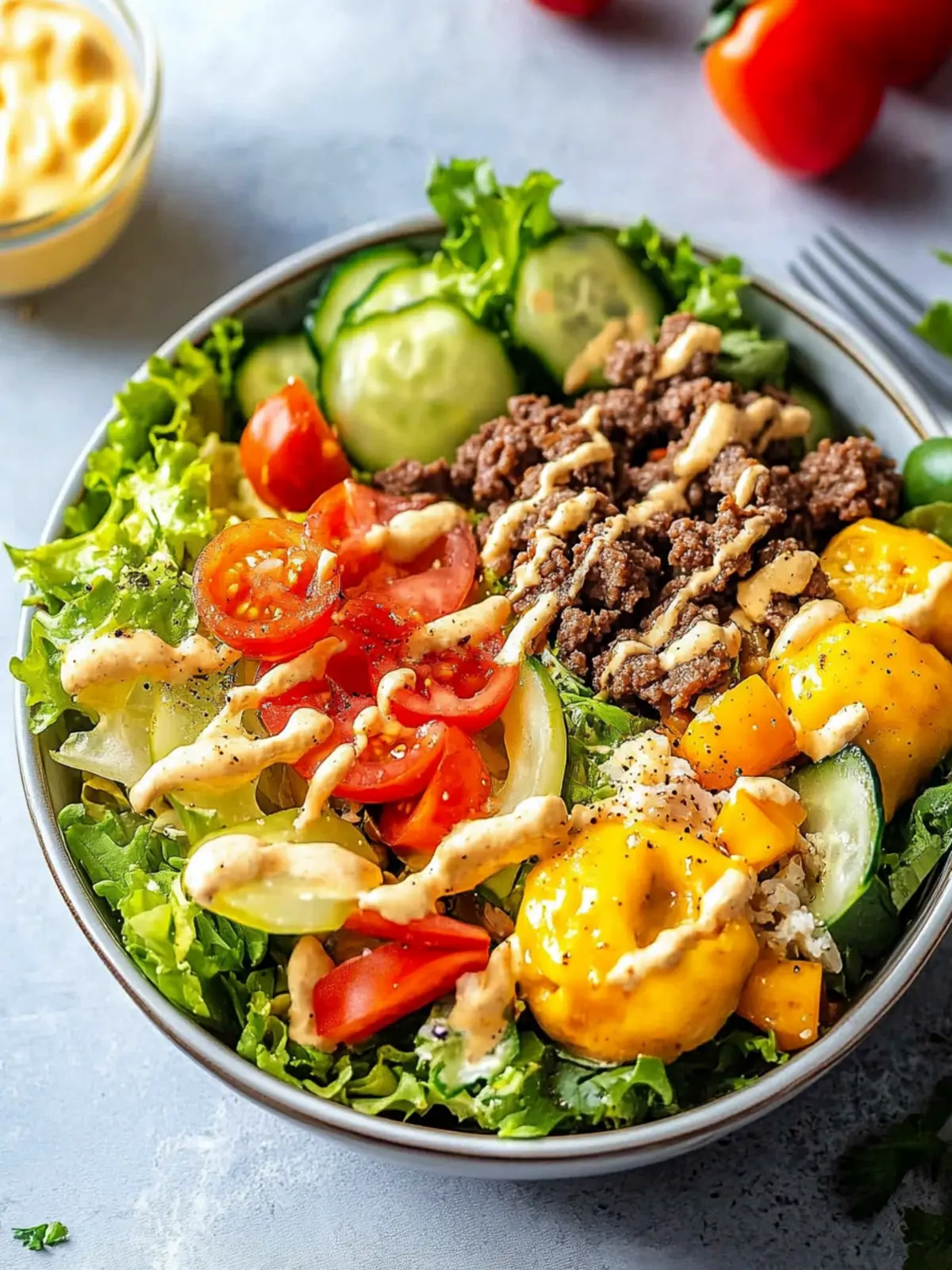 Keto Big Mac Salad Bowl: Your New Low-Carb Craving Fix 2 Keto Big Mac Salad Bowl